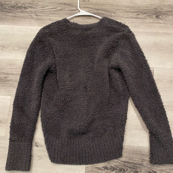 BAREFOOT DREAMS CozyChic Button-Down Cardigan Sweater Women’s Size S Charcoal - Picture 2 of 7